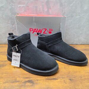 Pawz by Bearpaw Amy Womens Black Suede Ankle Boots Size 11 NWT